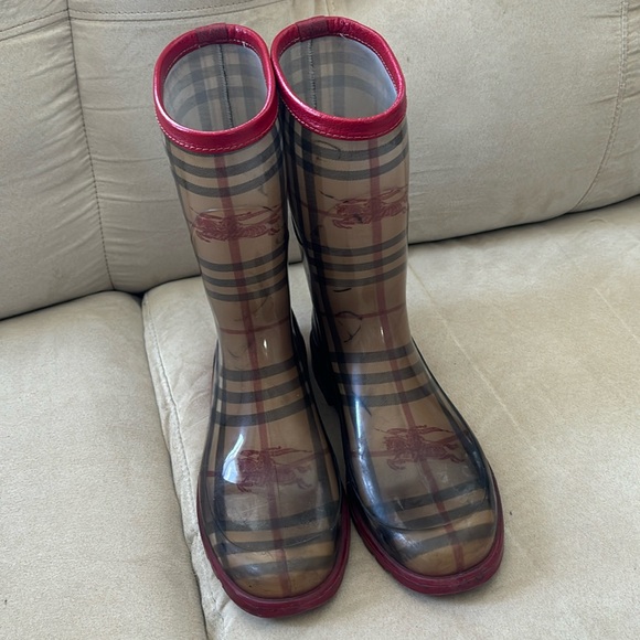 Burberry Check-Print Rain Boots - Picture 2 of 7